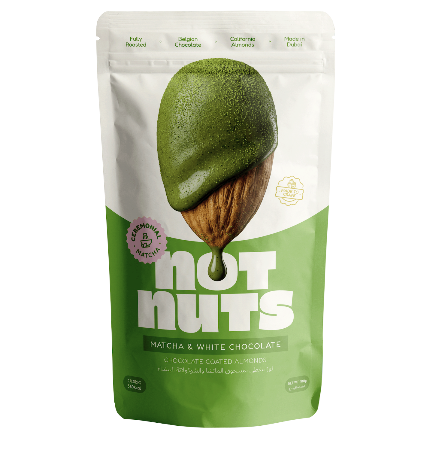 Matcha & White Chocolate Coated Almonds